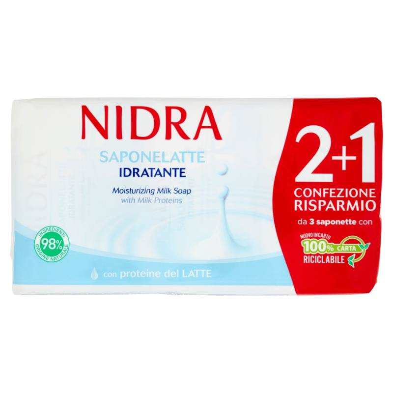 NIDRA SAPONE LATTE IDRATANTE PZ.3 NIDRA SAPONE LATTE IDRATANTE PZ.3