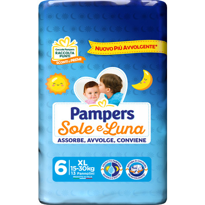 PAMPERS PANNOLINI SOLELUNA EXTRALARGE PZ.13 PAMPERS PANNOLINI SOLELUNA EXTRALARGE PZ.13
