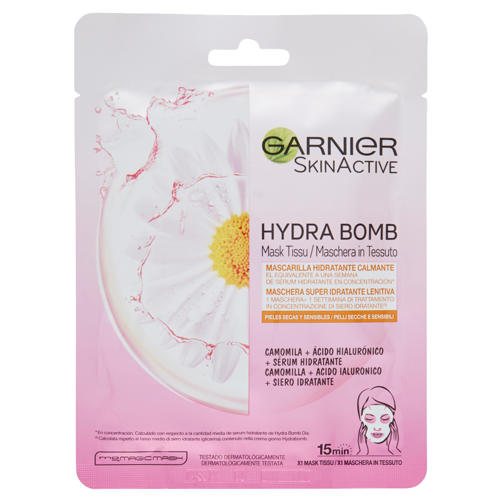 GARNIER HYDRABOMB MASCHERA PELLI SENSIBILI GR.35 GARNIER HYDRABOMB MASCHERA PELLI SENSIBILI GR.35