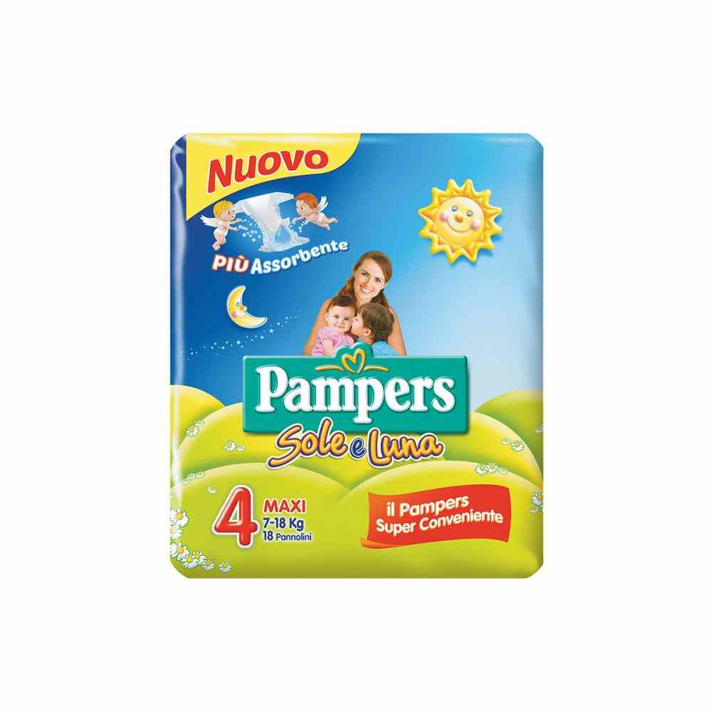 PAMPERS PANNOLINI SOLELUNA MAXI PZ.18