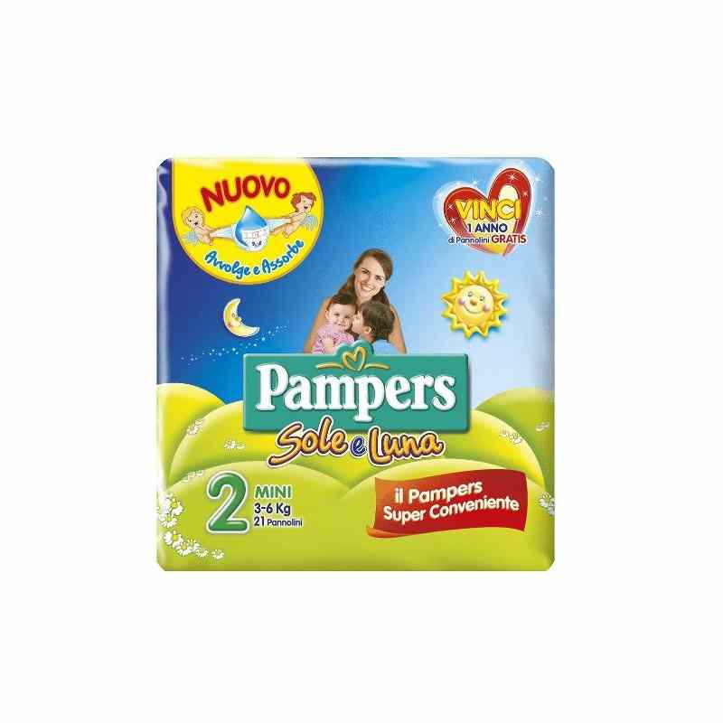 PAMPERS PANNOLINI SOLELUNA MINI PZ.21 PAMPERS PANNOLINI SOLELUNA MINI PZ.21