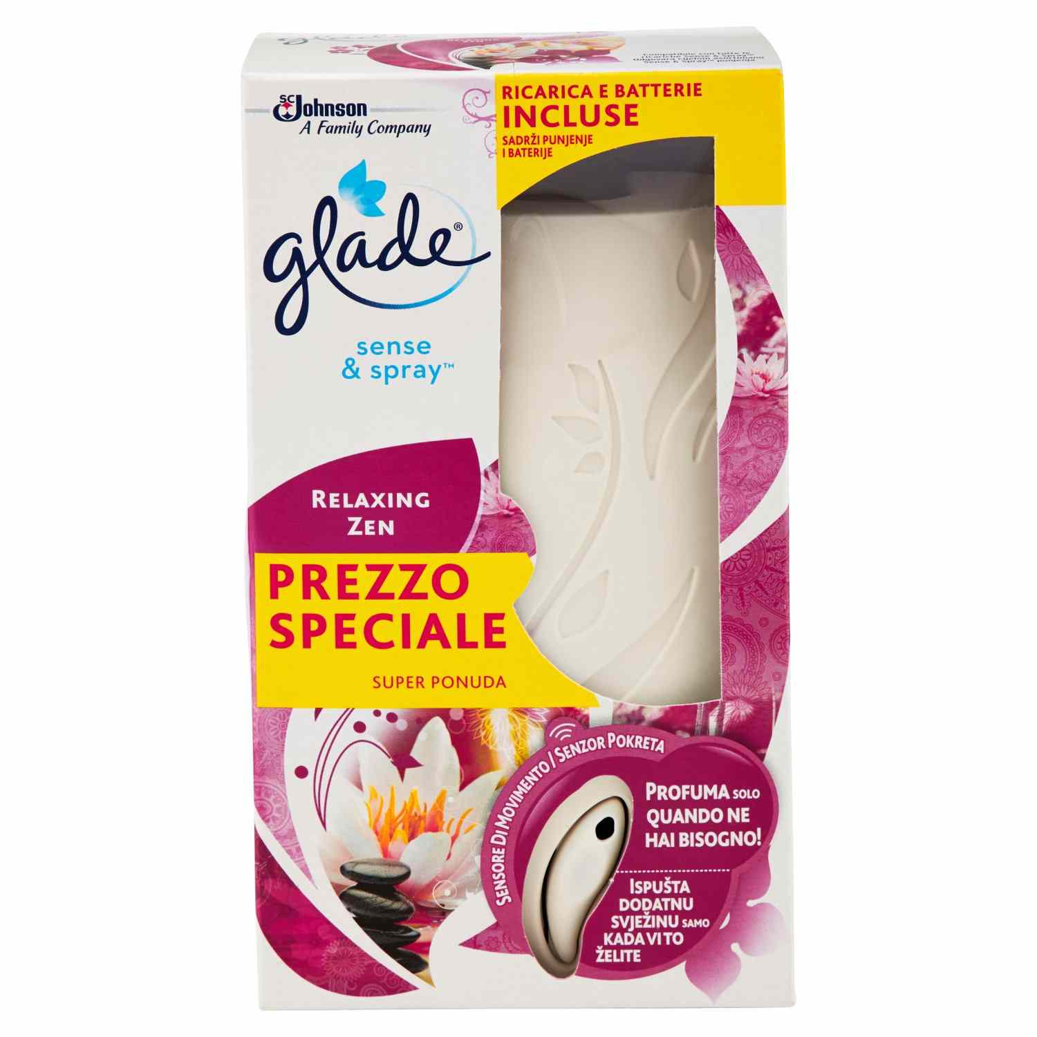 GLADE SENSE & SPRAY RELAXING ZEN BASE ML.18 GLADE SENSE & SPRAY RELAXING ZEN BASE ML.18