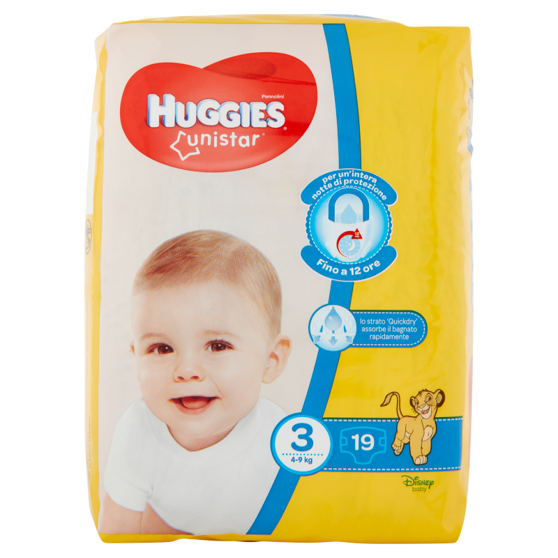 Huggies unistar pannolini midi pz.19 Huggies unistar pannolini midi pz.19