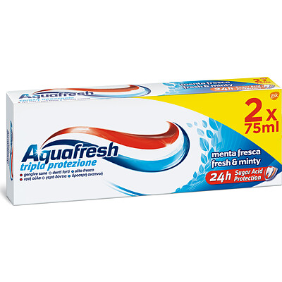 AQUAFRESH DENTIFRICIO TRIPLA PROTEZ.ML.75X2 AQUAFRESH DENTIFRICIO TRIPLA PROTEZ.ML.75X2