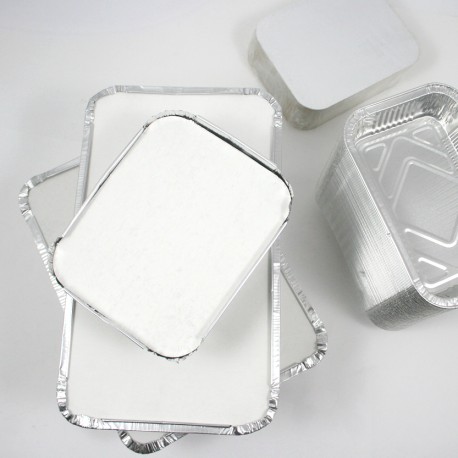 VASCHETTE ALLUMINIO 2PORZ. CON COPERCHIO PZ.2 VASCHETTE ALLUMINIO 2PORZ. CON COPERCHIO PZ.2