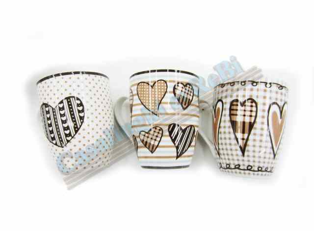 TAZZA LATTE DECORI CUORI TAZZA LATTE DECORI CUORI