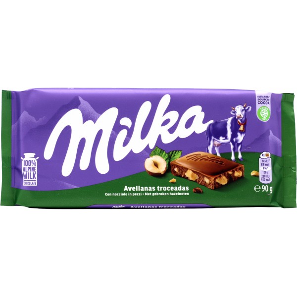 Milka tavoletta nocciole spezzate gr.90