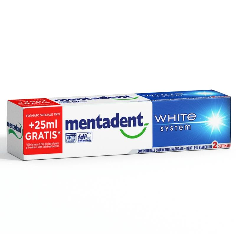MENTADENT DENTIFRICIO WHITE SYSTEM ML.100 MENTADENT DENTIFRICIO WHITE SYSTEM ML.100