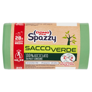 DOMOPAK SACCO VERDE LT.28 CM.48X58 PZ.20 DOMOPAK SACCO VERDE LT.28 CM.48X58 PZ.20