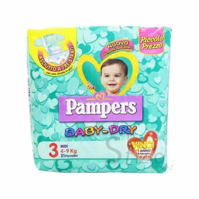 PAMPERS PANNOLINI BABYDRY MIDI PZ.20 (3) PAMPERS PANNOLINI BABYDRY MIDI PZ.20 (3)