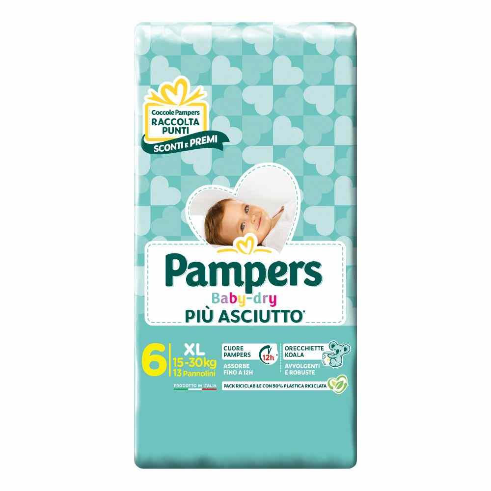 PAMPERS PANNOLINI BABYDRY EXTRALARGE PZ.13 (6) PAMPERS PANNOLINI BABYDRY EXTRALARGE PZ.13 (6)