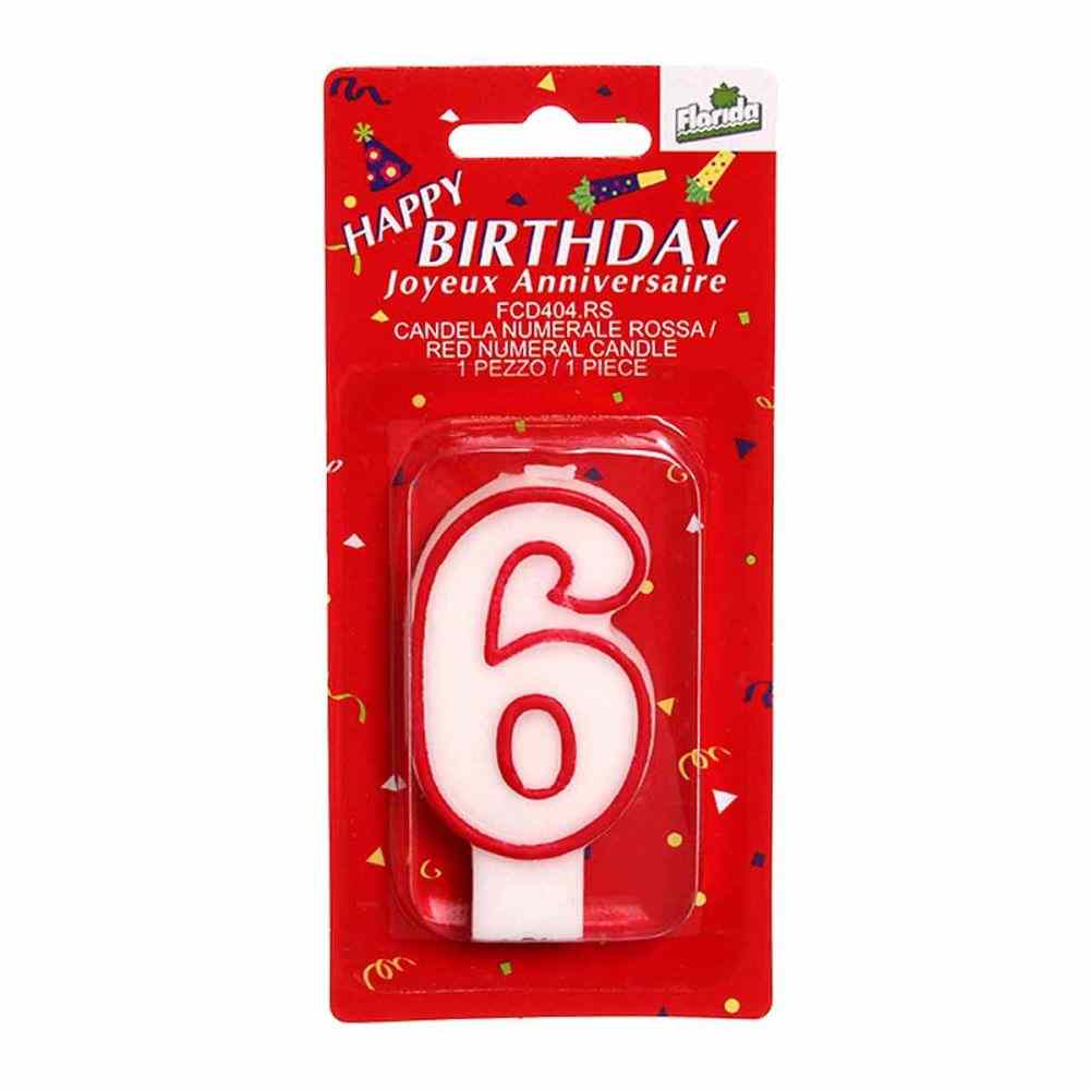 CANDELINA NUMERO N.6 CM.8 CANDELINA NUMERO N.6 CM.8