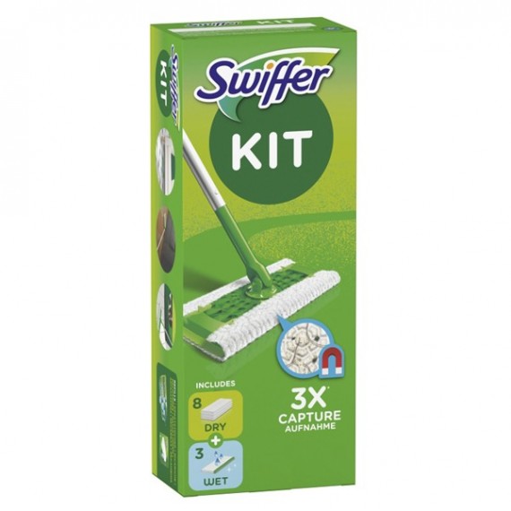 SWIFFER STARTER KIT+8PANNI+3WET SWIFFER STARTER KIT+8PANNI+3WET