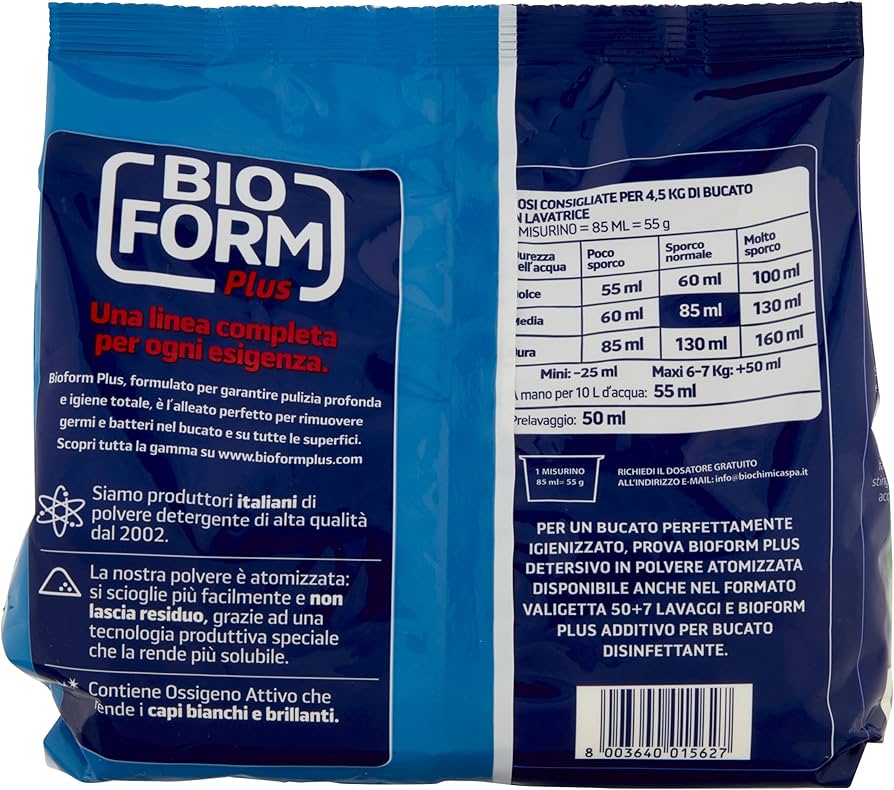 BIOFORM IGIENIZZANTE 18 MISURINI BIOFORM IGIENIZZANTE 18 MISURINI