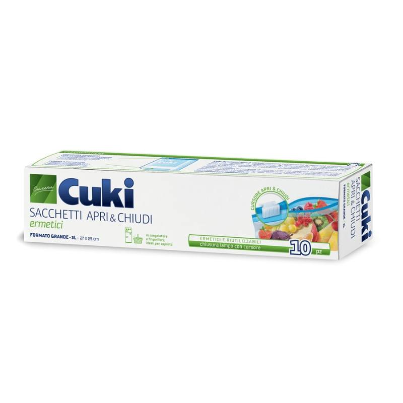 CUKI SACCHETTI APRI E CHIUDI GRANDI PZ.10 CUKI SACCHETTI APRI E CHIUDI GRANDI PZ.10