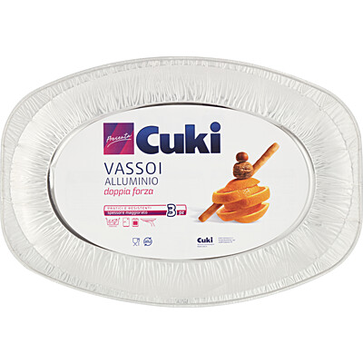 CUKI VASSOIO ALLUMINIO 6PORZIONI PZ.3