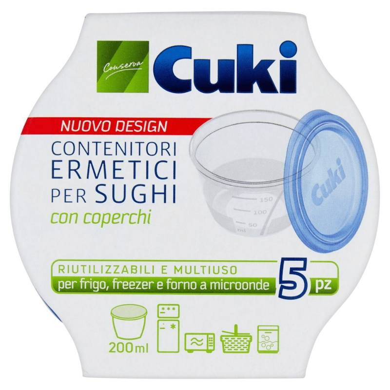 CUKI CONTENITORI ERMETICI SUGHI PZ.5 CUKI CONTENITORI ERMETICI SUGHI PZ.5