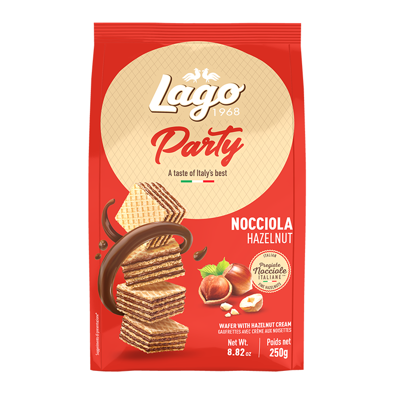Lago party wafers nocciola gr.250