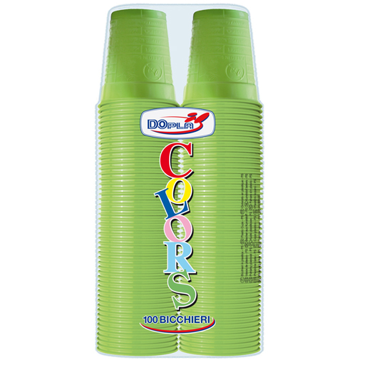 Dopla bicchiere verde acido ml.200 pz.100
