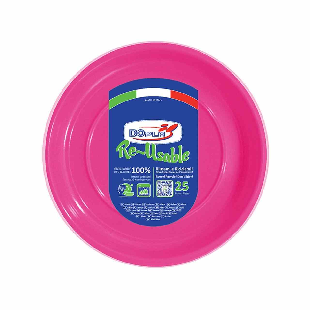 DOPLA PIATTO PIANO FUCSIA PZ.25 DOPLA PIATTO PIANO FUCSIA PZ.25