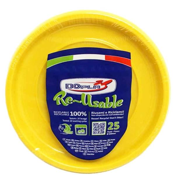 DOPLA PIATTO PIANO GIALLO PZ.25 DOPLA PIATTO PIANO GIALLO PZ.25