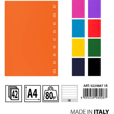 QUADERNO MAXI 4A 1R MONOCROMO QUADERNO MAXI 4A 1R MONOCROMO