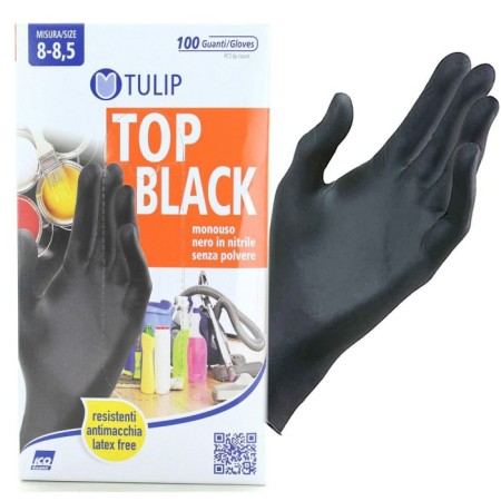 Tulip guanti nitrile nero tg.l pz.100