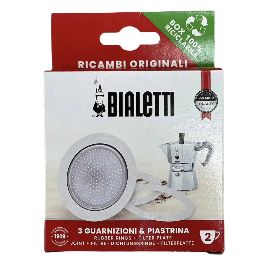 BIALETTI 3 GUARNIZIONI+PIASTRINA TZ.2