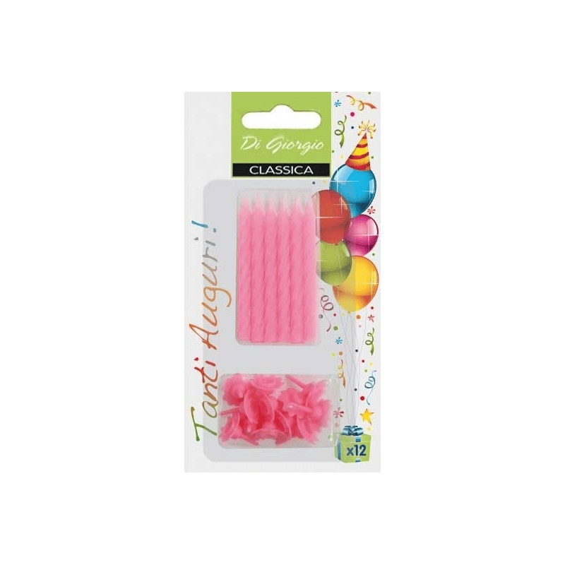 DI GIORGIO CANDELINE TORTA ROSA PZ.12 DI GIORGIO CANDELINE TORTA ROSA PZ.12