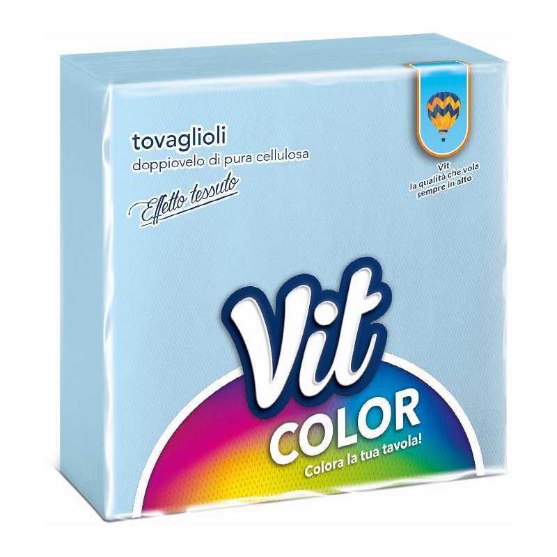 Vit tovaglioli color azzurro cm.32x32 pz.24