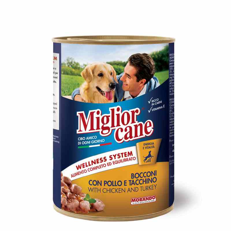 MIGLIOR CANE BOCCONCINI POLLO TACCHINO GR.405 MIGLIOR CANE BOCCONCINI POLLO TACCHINO GR.405