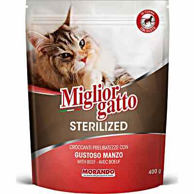 MIGLIORGATTO CROCCANTINI STERILIZZATI MANZO GR.400 MIGLIORGATTO CROCCANTINI STERILIZZATI MANZO GR.400