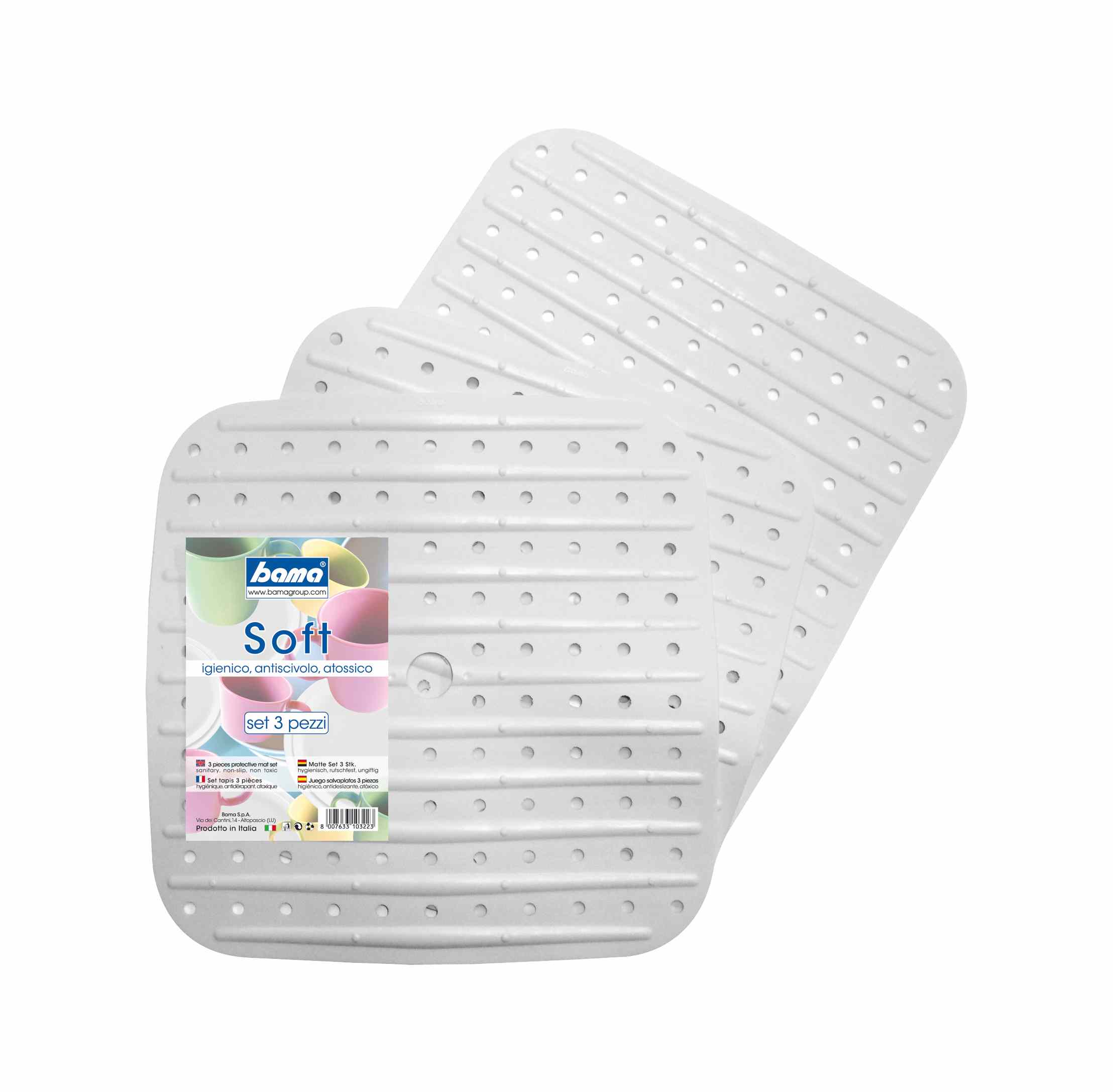 BAMA TAPPETO LAVELLO SOFT PZ.3 BIANCO BAMA TAPPETO LAVELLO SOFT PZ.3 BIANCO