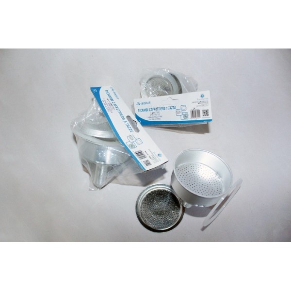 RICAMBI CAFFETTIERA TZ.1 IMBUTO+FILTRO+2GUARNIZ. RICAMBI CAFFETTIERA TZ.1 IMBUTO+FILTRO+2GUARNIZ.