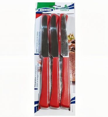 COLTELLO TAVOLA ROSSO PZ.6 COLTELLO TAVOLA ROSSO PZ.6