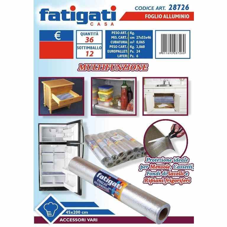 FATIGATI FOGLIO ALLUMINIO MULTIFUNZ.CM.45X200 FATIGATI FOGLIO ALLUMINIO MULTIFUNZ.CM.45X200