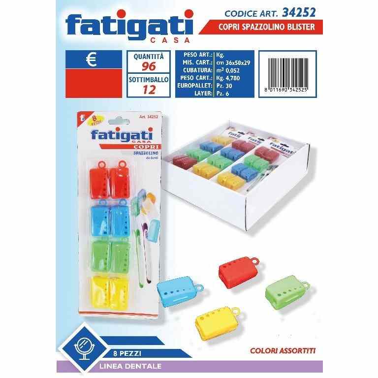 FATIGATI COPRISPAZZOLINI PZ.8 ASSORTITI FATIGATI COPRISPAZZOLINI PZ.8 ASSORTITI