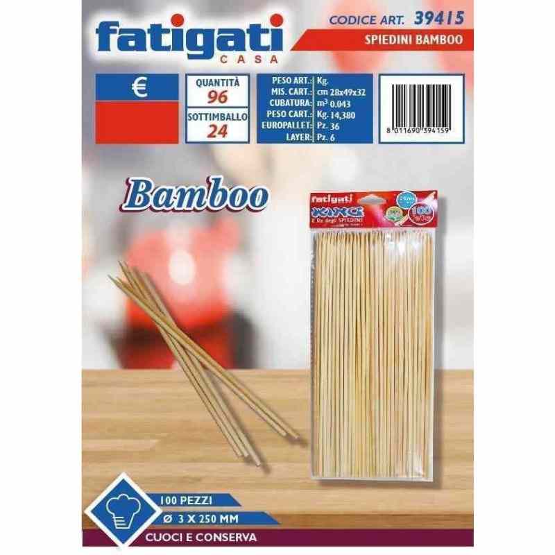 FATIGATI SPIEDINI BAMBU CM.20 PZ.100 FATIGATI SPIEDINI BAMBU CM.20 PZ.100