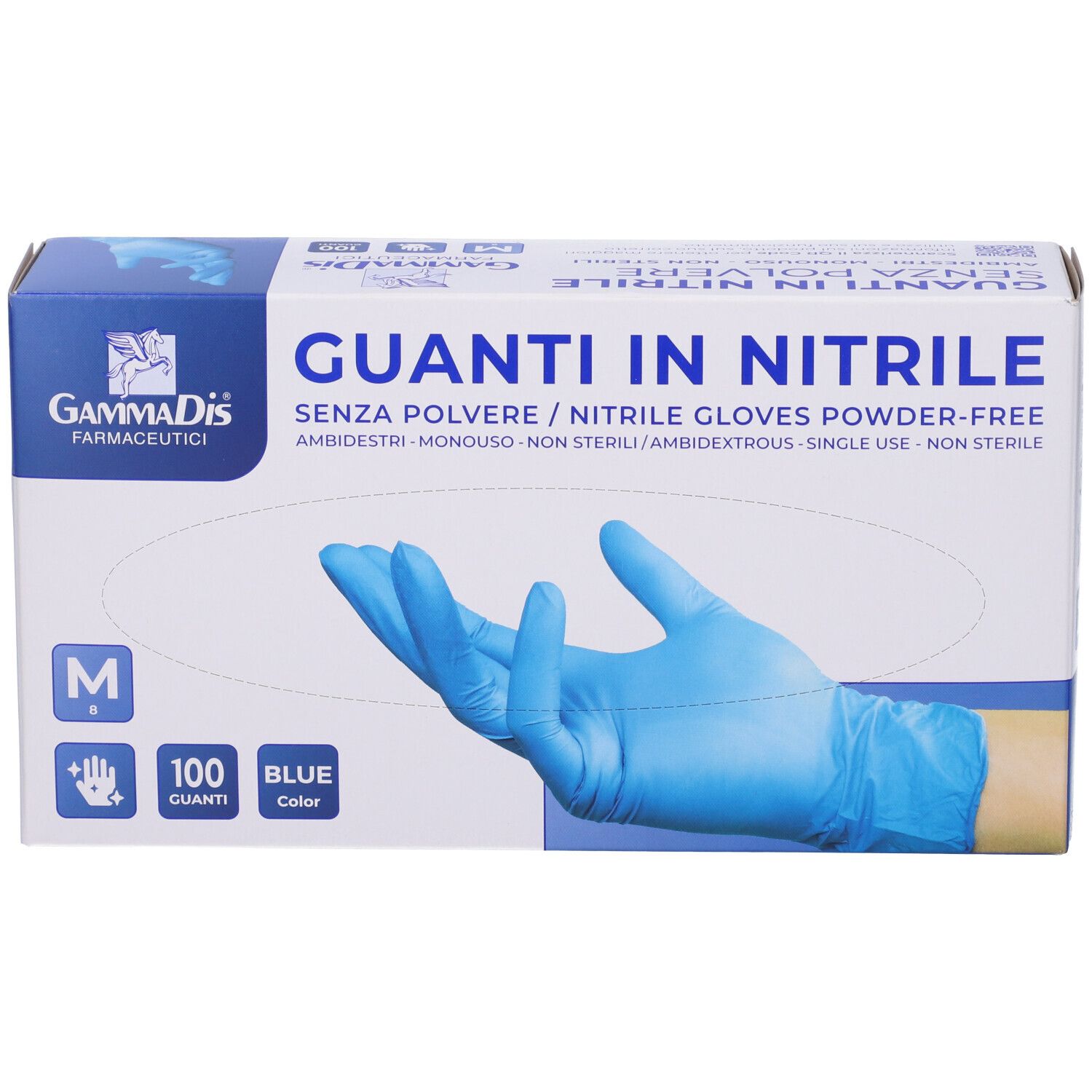 GUANTI NITRILE BLU TG.M PZ.100 GUANTI NITRILE BLU TG.M PZ.100