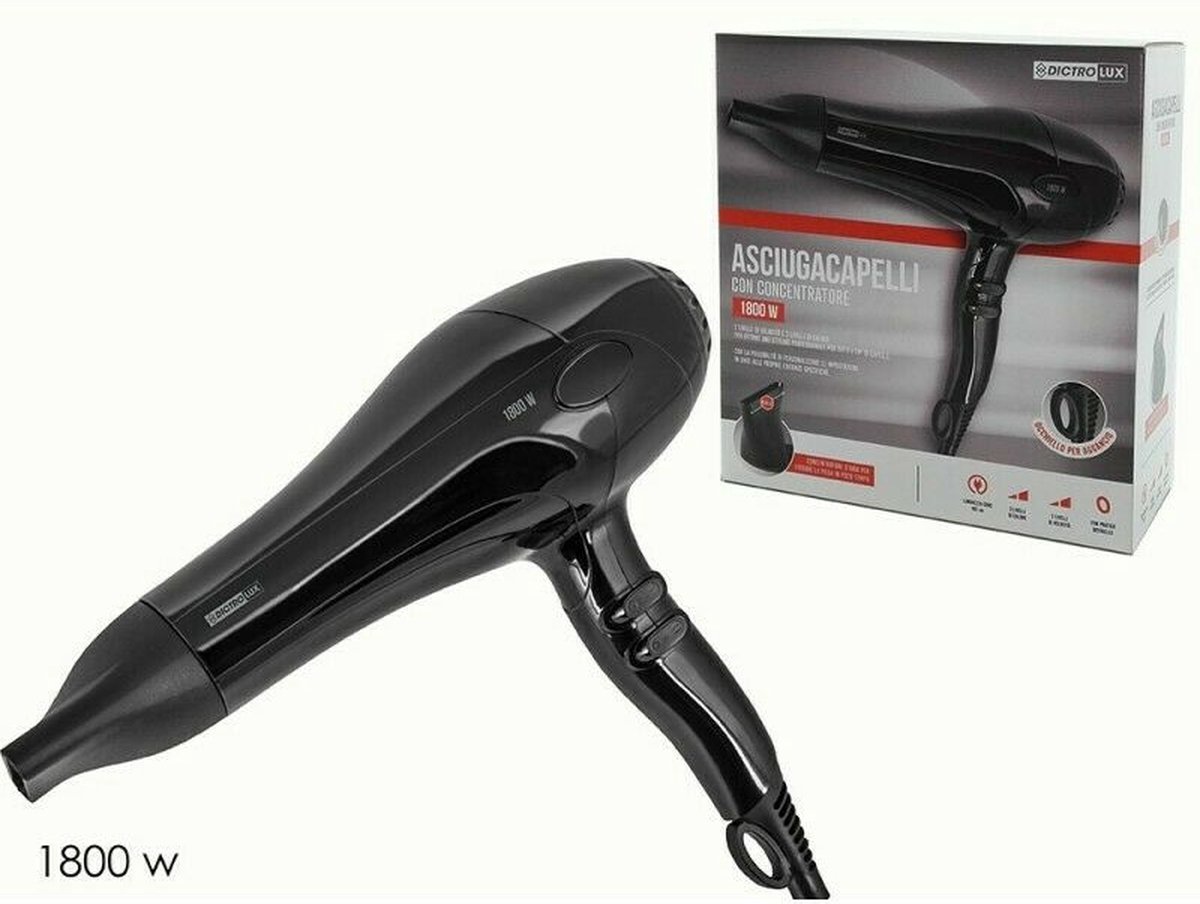 Dictrolux asciugacapelli 1800w nero 588208