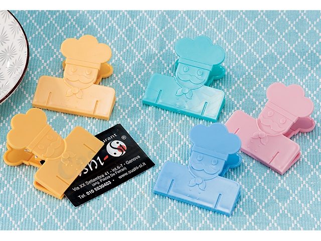 Mollette chiudipacchi pz.2 assort.cm.7x7.5