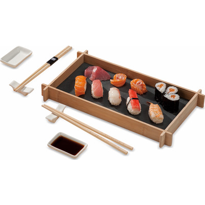 SERVIZIO SUSHI 4 PERSONE CON VASSOIO CM.30X20 SERVIZIO SUSHI 4 PERSONE CON VASSOIO CM.30X20