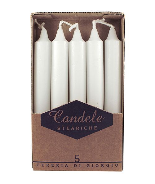 CANDELE STEARICHE BIANCHE CM.1.5X15 PZ.10 CANDELE STEARICHE BIANCHE CM.1.5X15 PZ.10