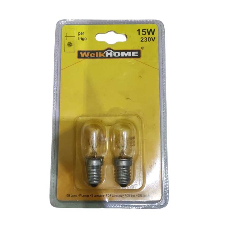 WELKOME LAMPADINE FRIGO SET 2 E14 15W