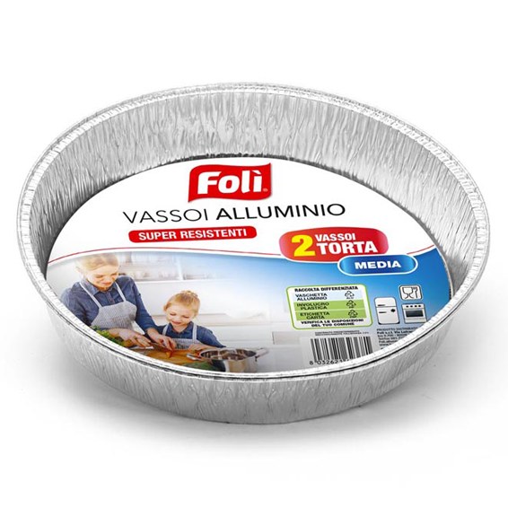 Foli vaschette torta media pz.2