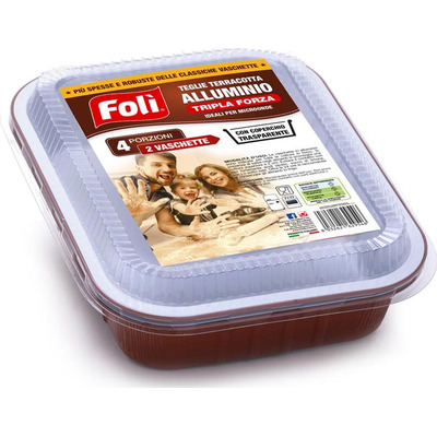 FolÌ contenitori laccati con cop.4 porz.pz.2
