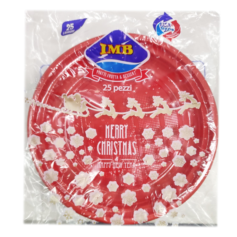 Imb piatto frutta rosso pz.25
