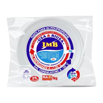 Imb piatto piano usa e riusa gr.1000 50 pezzi