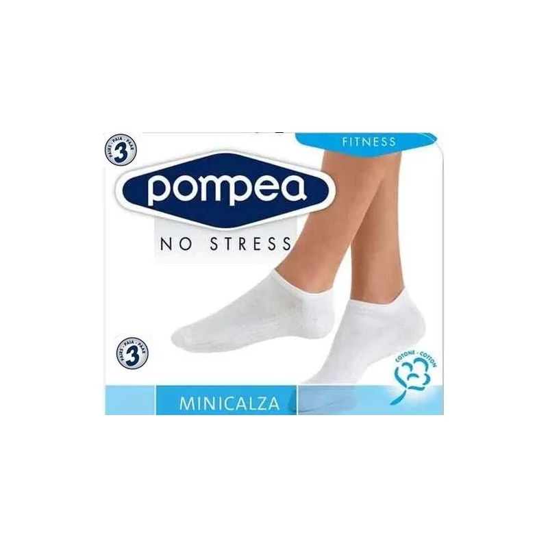 POMPEA MINICALZA COTONE BIANCO X3 SIZE.39/42 POMPEA MINICALZA COTONE BIANCO X3 SIZE.39/42