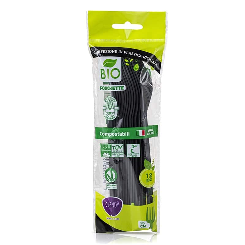 CLENDY FORCHETTE BIO NERE PZ.12 CLENDY FORCHETTE BIO NERE PZ.12